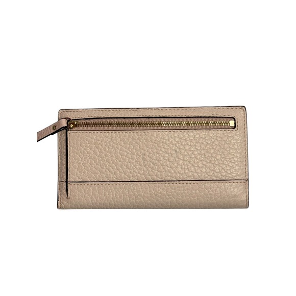 Kate Spade New York Light Pink Leather Continental Wallet Gold Logo - Picture 2 of 11